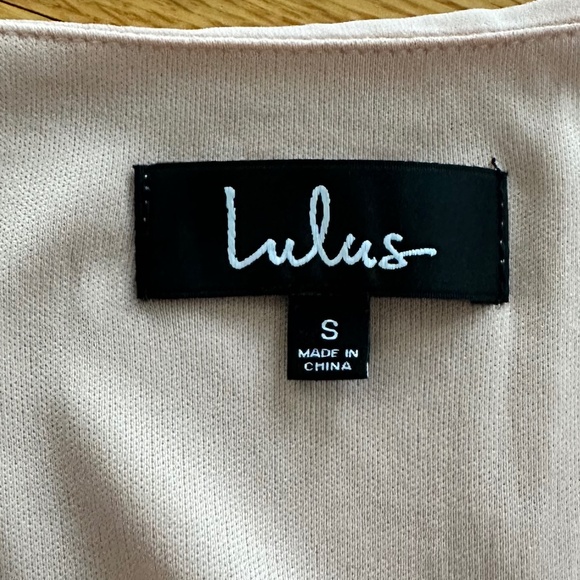 Lulu's Blush Pink V-Neck Dress (S) - Picture 6 of 12